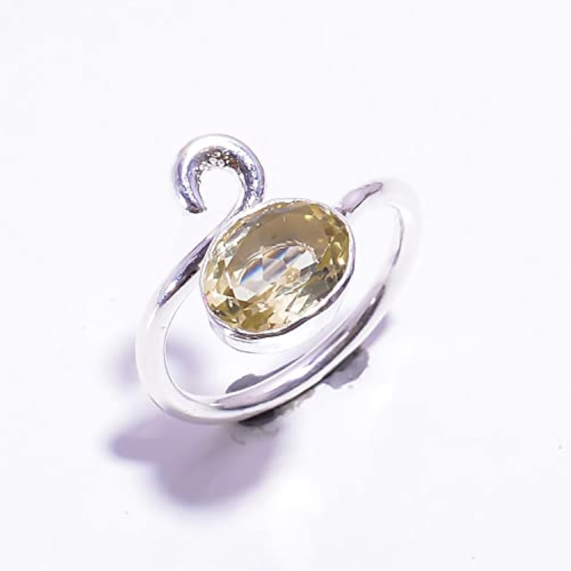 Gorgeous Citrine Oval Shape Gemstone Ring for Children